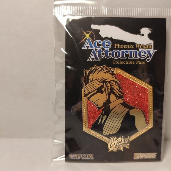 Ace Attorney Phoenix Wright Godot Golden Series Collectible Enamel Pin - Picture 4 of 4